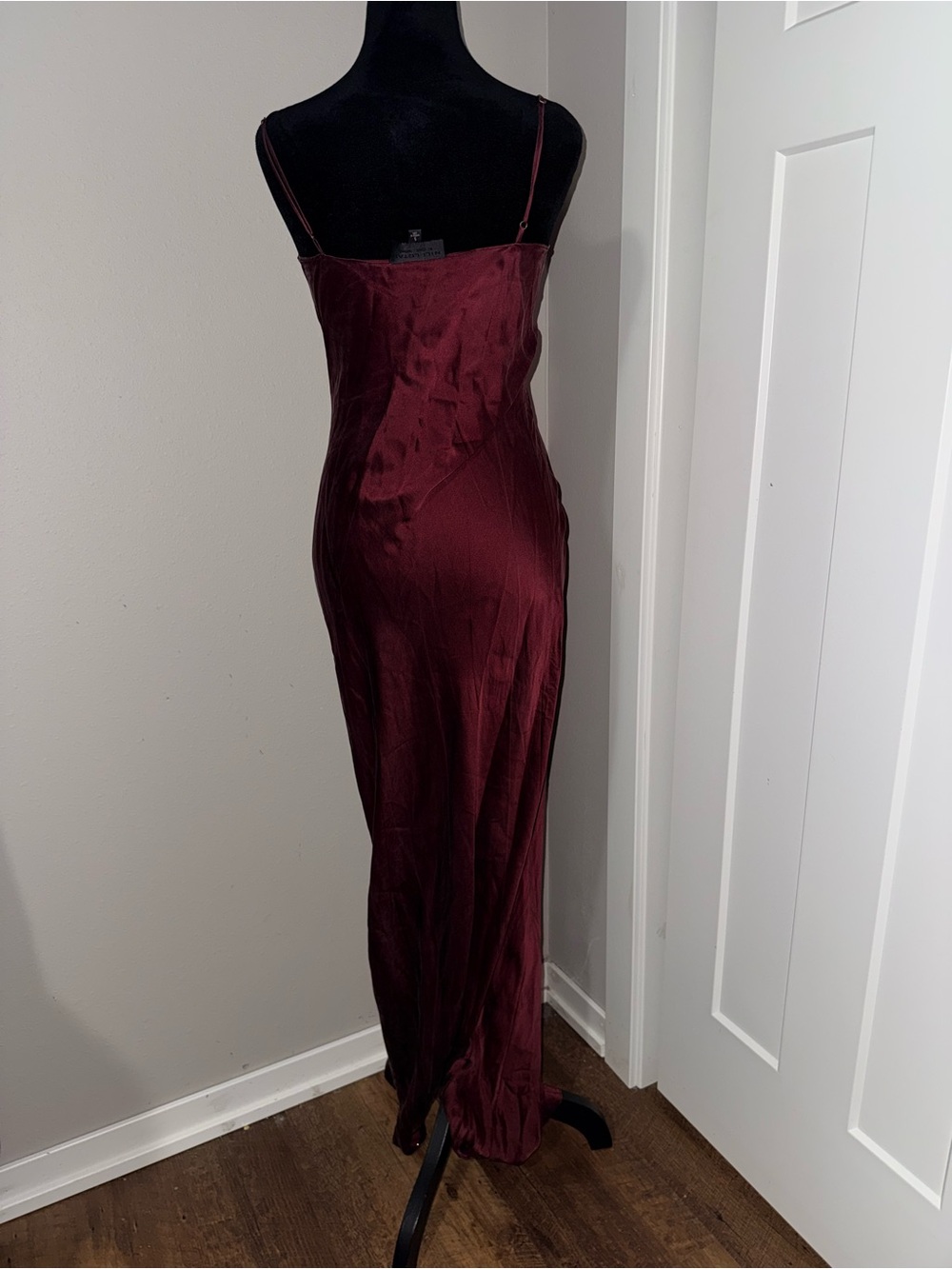 Nili Lotan Silk Burgandy Maxi Dress Small - Picture 4 of 8
